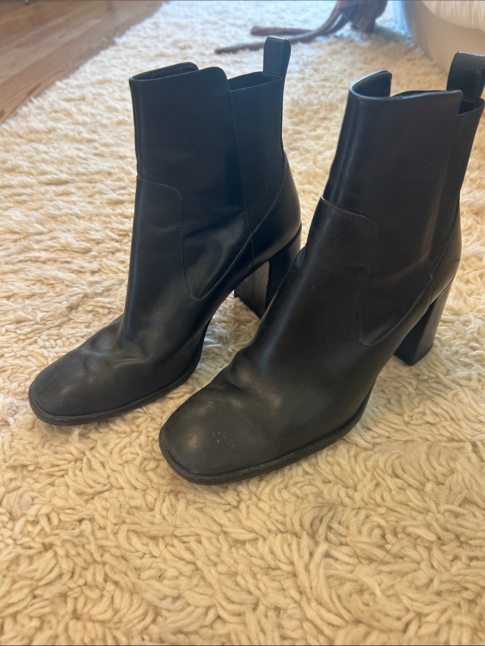 Leather  via spiga square toe boots